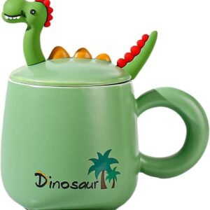 dino mug Cartvilla Coffee Mug, Gift for Woman, Birthday Present for Girlfriend, Present for Wife Birthday, Mugs for Present, Holi Gifts, Panda Mug with Lid &...